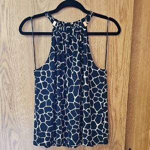 MICHAEL Michael Kors Black and Cream Patterned Blouse
